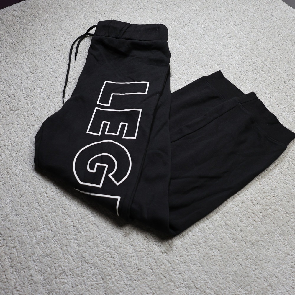Legendary Rootz Black Legend Graphic Joggers Sweatpants Womens Large